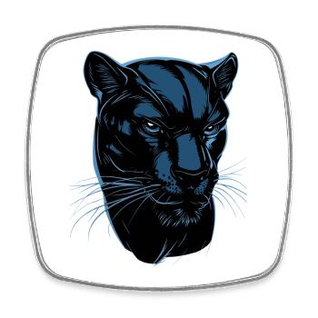 Panther Leopard Raubkatze Süße Großkatze Panter - Viereckiger Kühlschrankmagnet - Weiß - Vorne