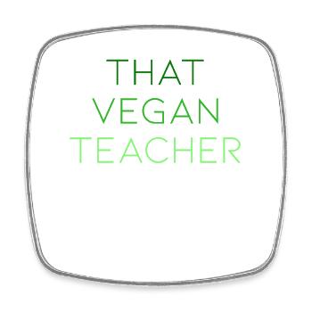 That Vegan Teacher - Viereckiger Kühlschrankmagnet - Weiß - Vorne