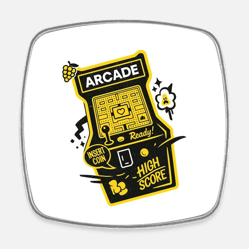Arcade Ready : Meilleur score - Magnet carré - blanc