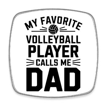 Volleyball Spruch Lustiges Volleyball Geschenk - Viereckiger Kühlschrankmagnet - Weiß - Vorne