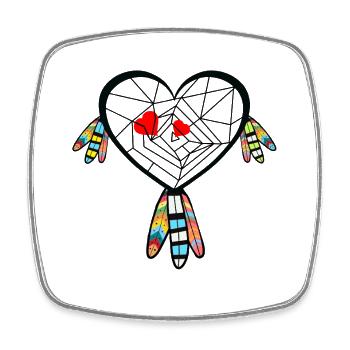 Coeurs Coeurs Saint-Valentin - Magnet carré - blanc - Devant