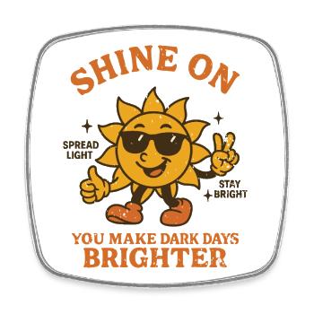 Sunshine vs Sadness Mental Health - Square fridge magnet - white - Front