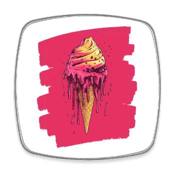 Cream Cream - Square fridge magnet - white - Front