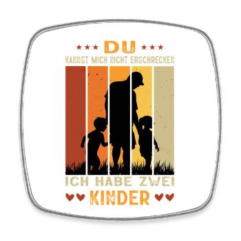 Bester Papa Der Welt Geschenke Weihnachten - Viereckiger Kühlschrankmagnet - Weiß - Vorne