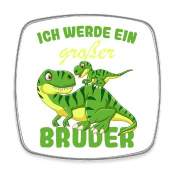 Nachwuchs Verkünden | Ich Werde Großer Bruder 2027 - Viereckiger Kühlschrankmagnet - Weiß - Vorne