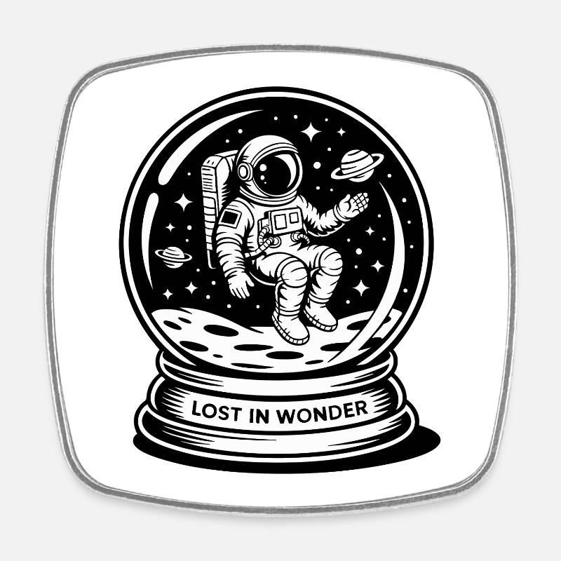 Perdu dans la merveille : Star Astronaut - Magnet carré - blanc