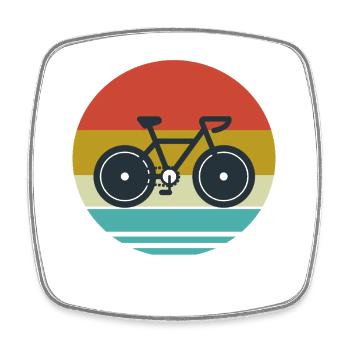 T-shirt rétro de vélo Vélo vintage offert - Magnet carré - blanc - Devant
