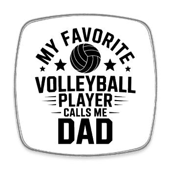 Volleyball Spruch Lustiges Volleyball Geschenk - Viereckiger Kühlschrankmagnet - Weiß - Vorne