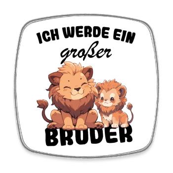 Nachwuchs Verkünden | Ich Werde Großer Bruder 2027 - Viereckiger Kühlschrankmagnet - Weiß - Vorne