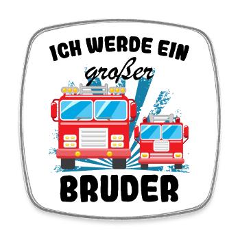 Announcing offspring | I'll be a big brother in 2027 - Square fridge magnet - white - Front