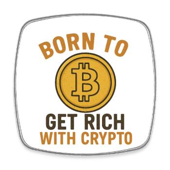 Enrichissez-vous avec la crypto - Magnet carré - blanc - Devant