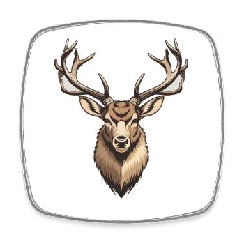 Chasse, chasse, chasse, chasse, cerf, bois de cerf, cerf, - Magnet carré - blanc - Devant