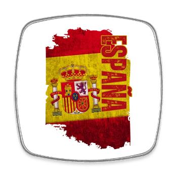 Vertikale Spanien-Flagge, ich liebe Spanien - Viereckiger Kühlschrankmagnet - Weiß - Vorne