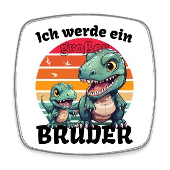 Nachwuchs Verkünden | Ich Werde Großer Bruder 2027 - Viereckiger Kühlschrankmagnet - Weiß - Vorne