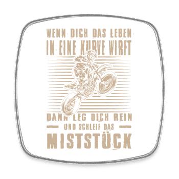 Biker Motorradfahrer Motorrad Geschenke Geburtstag - Viereckiger Kühlschrankmagnet - Weiß - Vorne