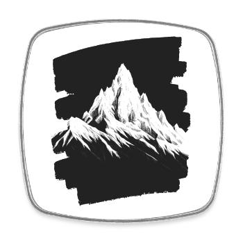 Berge Klettern Kletterer Wandern - Viereckiger Kühlschrankmagnet - Weiß - Vorne