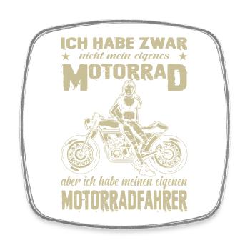 Biker Motorradfahrer Motorrad Geschenke Geburtstag - Viereckiger Kühlschrankmagnet - Weiß - Vorne