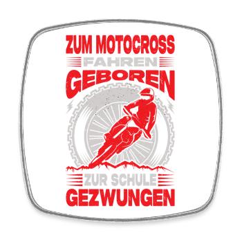 Motocrossfahrer Geschenke Motocross Biker Sprüche - Viereckiger Kühlschrankmagnet - Weiß - Vorne
