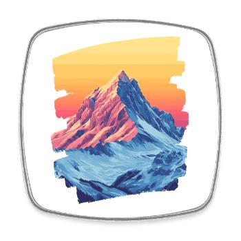 Berge Klettern Kletterer Wandern - Viereckiger Kühlschrankmagnet - Weiß - Vorne