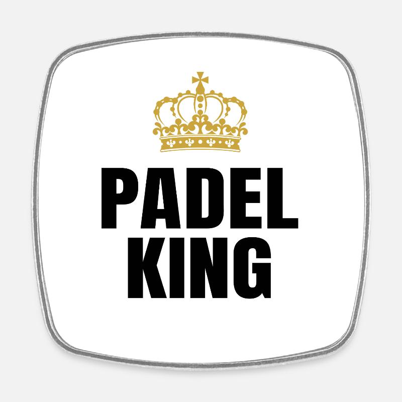 Padel King - Square fridge magnet - white