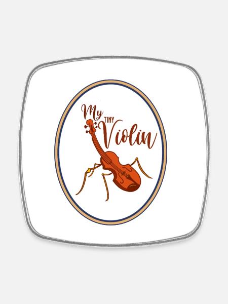 My Little Violin Ant - Violin Violin Violin - Magnet carré - blanc