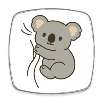 Kuschel-Koala - Viereckiger Kühlschrankmagnet - Weiß - Vorne