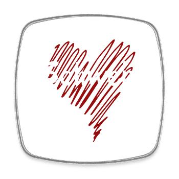 I love Switzerland, proud Swiss - Square fridge magnet - white - Front