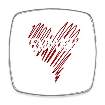 I love Denmark, proud Dane - Square fridge magnet - white - Front