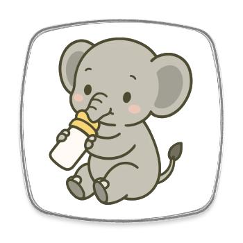 Tiny Trunk Sip - Square fridge magnet - white - Front