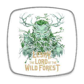 Leshy Herr des wilden Waldes Design - Viereckiger Kühlschrankmagnet - Weiß - Vorne