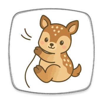 Cuddly fawn dream - Square fridge magnet - white - Front