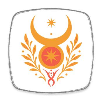 Mittsommer Sonnengott - Pagan & Wicca - Viereckiger Kühlschrankmagnet - Weiß - Vorne