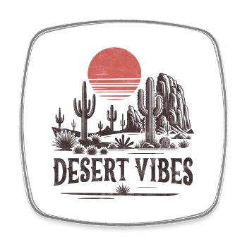 Desert Vibes - Square fridge magnet - white - Front