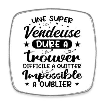 Eine super Verkäuferin - Verkäuferin Geschenk - Viereckiger Kühlschrankmagnet - Weiß - Vorne