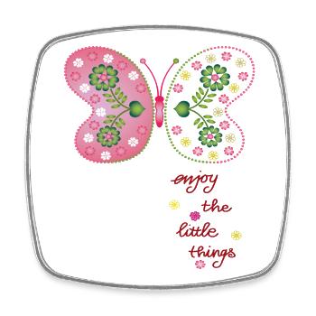 enjoy the little things - Square fridge magnet - white - Front