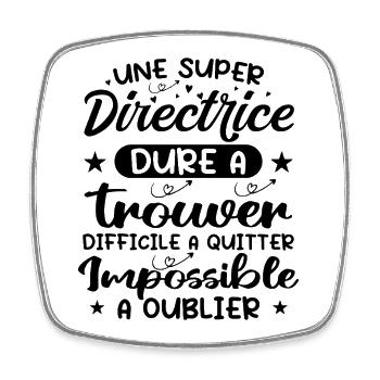 A Super Director - Principal Gift - Square fridge magnet - white - Front