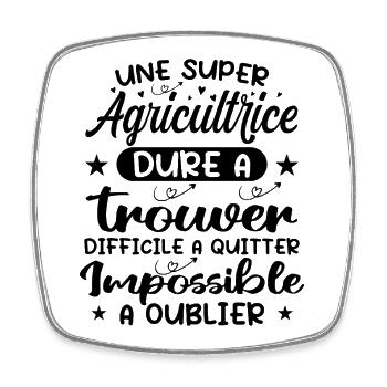 A Super Farmer - Farmer Gift - Square fridge magnet - white - Front