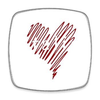 I love Italy, Italian pride - Square fridge magnet - white - Front