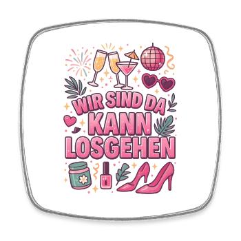 Junggesellinnenabschied Team Bride Party Crew - Viereckiger Kühlschrankmagnet - Weiß - Vorne