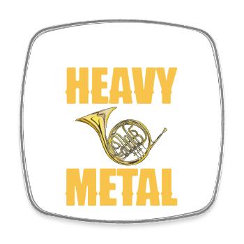 Waldhorn: - Das Ist meine Art von Heavy Metal - Viereckiger Kühlschrankmagnet - Weiß - Vorne