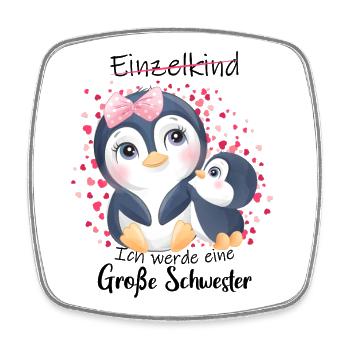 Nachwuchs Verkünden Ich Werde Große Schwester 2027 - Viereckiger Kühlschrankmagnet - Weiß - Vorne