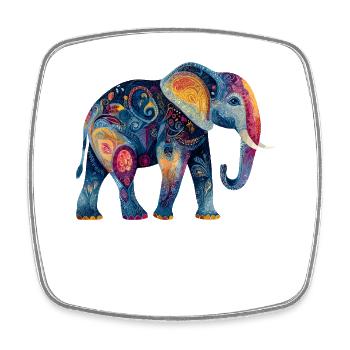 Éléphant Proboscis Afrique Safari Wilderness Éléphant - Magnet carré - blanc - Devant