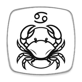 Zodiac sign Cancer - Square fridge magnet - white - Front