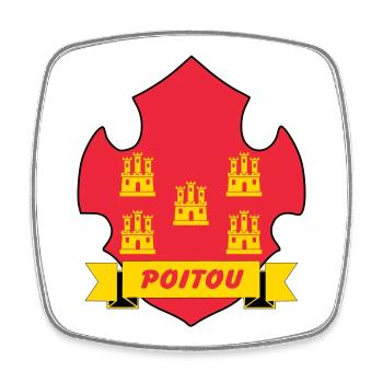 Poitou - Magnet carré - blanc - Devant