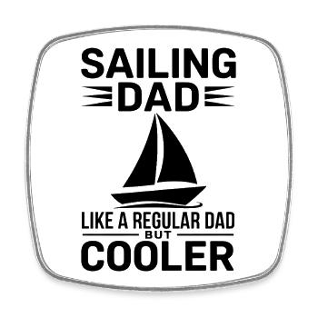 Segeln Spruch Papa Vater Segler Segeln Geschenk - Viereckiger Kühlschrankmagnet - Weiß - Vorne