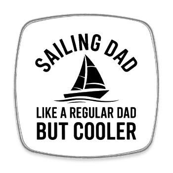Segeln Spruch Papa Vater Segler Segeln Geschenk - Viereckiger Kühlschrankmagnet - Weiß - Vorne