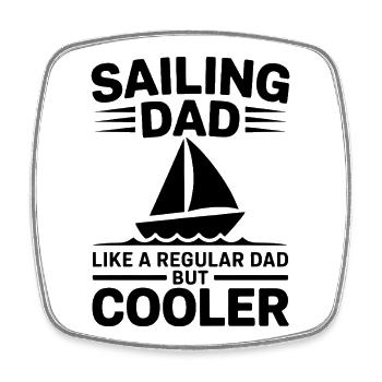 Segeln Spruch Papa Vater Segler Segeln Geschenk - Viereckiger Kühlschrankmagnet - Weiß - Vorne