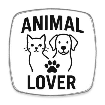 Conception d’amoureux des animaux et des chats - Magnet carré - blanc - Devant