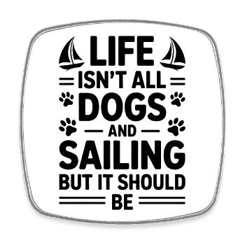 Segeln Spruch Hunde Segler Hund Segeln Geschenk - Viereckiger Kühlschrankmagnet - Weiß - Vorne