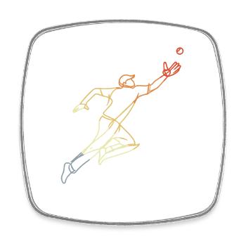Croquis de cricket Look vintage - Magnet carré - blanc - Devant